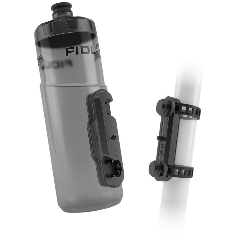 Fidlock TWIST Water Bottle Cage Set - Universal Base Mount Strap-On 600ml Smoke
