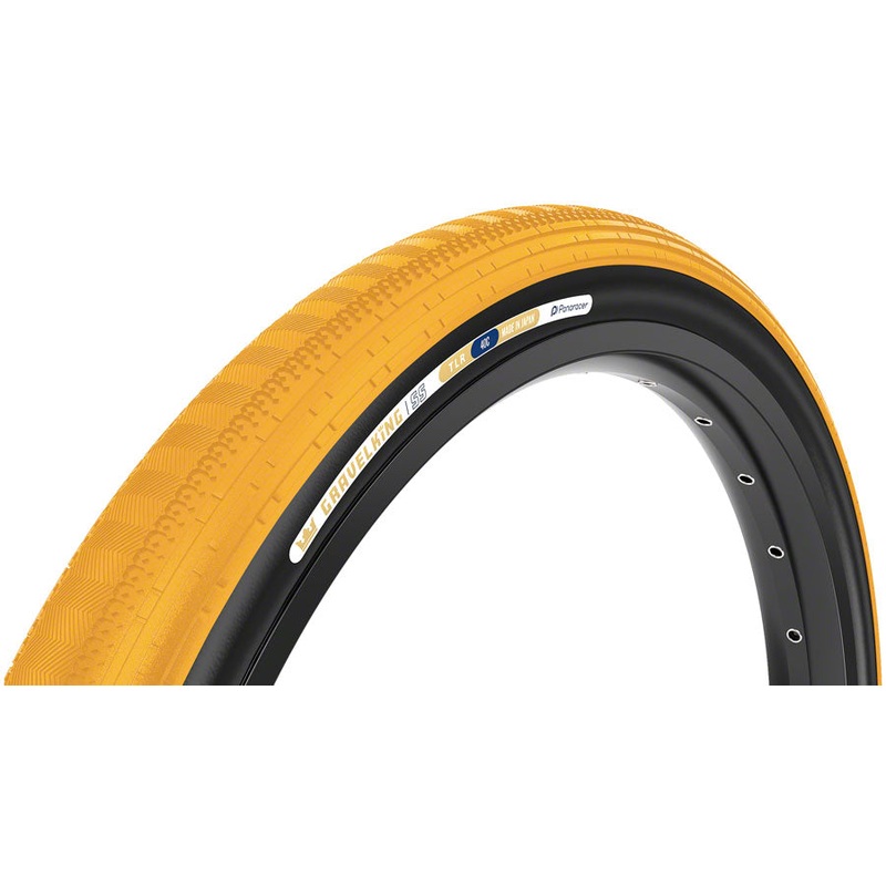 Panaracer GravelKing SS Tire - 700 x 45 Tubeless Folding Honey Butter/Black