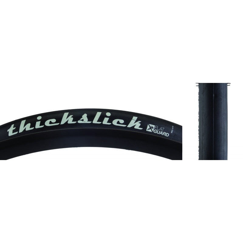 WTB ThickSlick Tire - 700 x 25 Clincher Wire Black Flat Guard