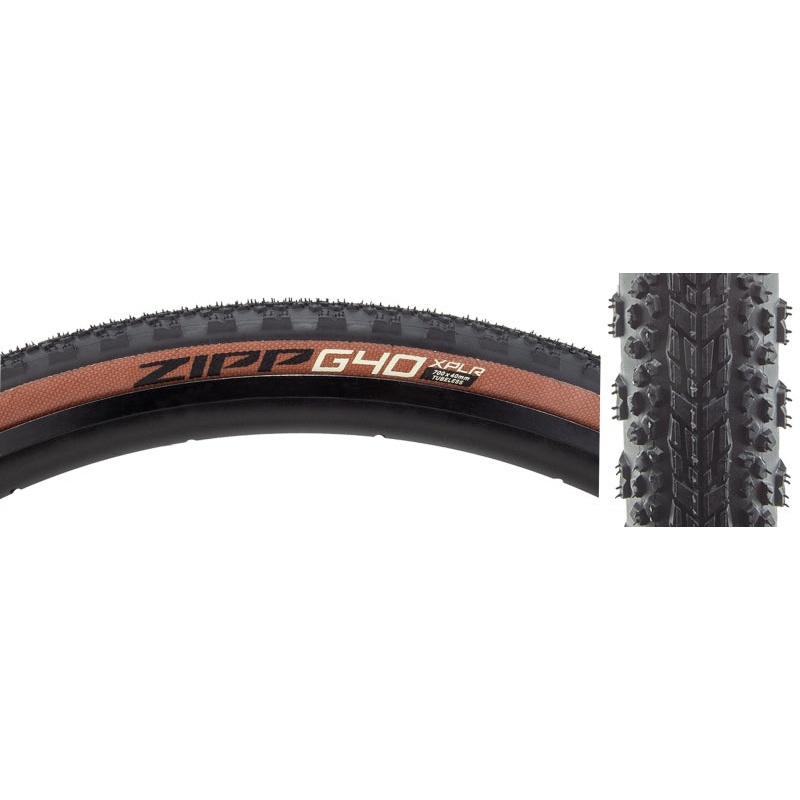 Zipp G40 XPLR Puncture Resistant Tire - 700 x 40 Tubeless Folding BLK/Tan A2