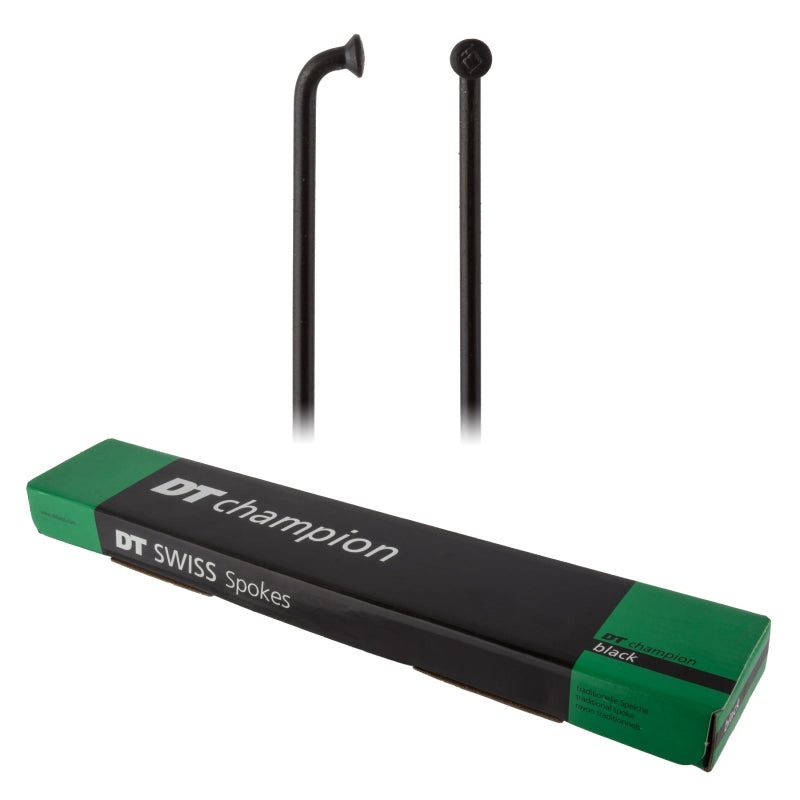 DT Swiss Champion Spoke: 2.0mm 268mm J-bend Black Box of 100