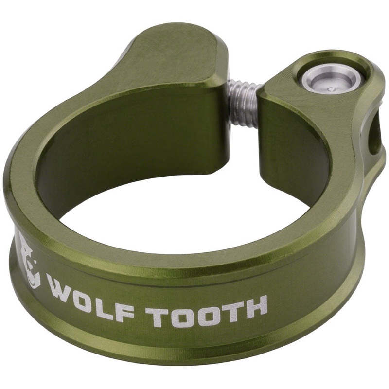 Wolf Tooth Seatpost Clamp - 34.9mm Bolt-On Olive