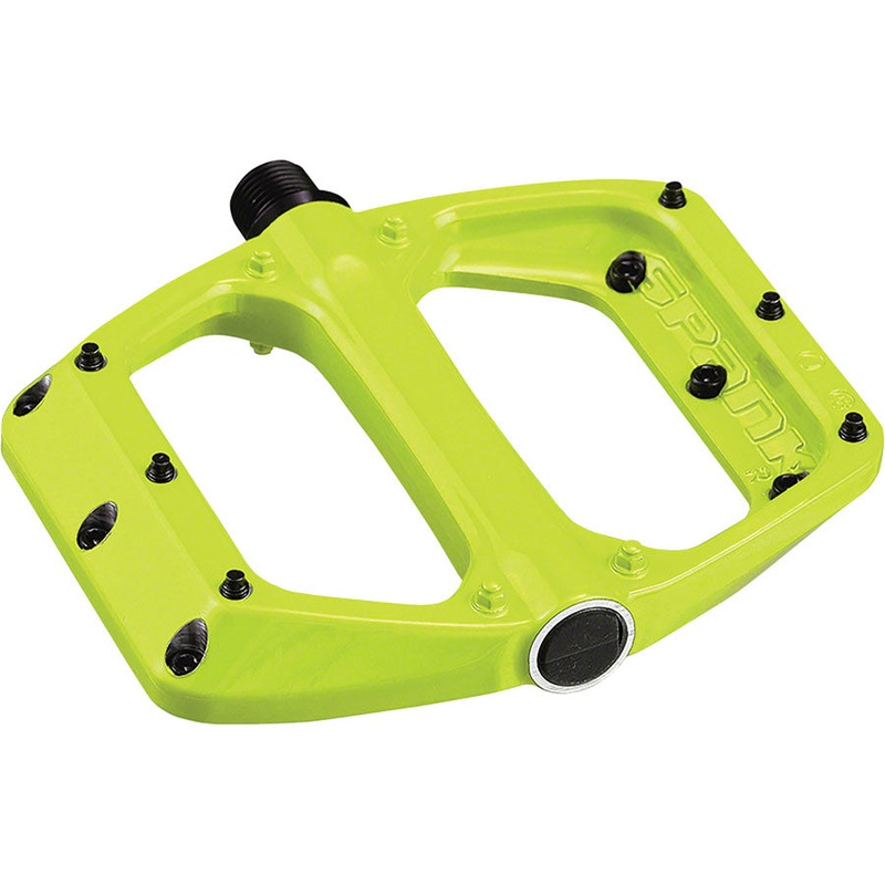 Spank Spoon DC Pedals - Platform Aluminum 9/16" Lime Green