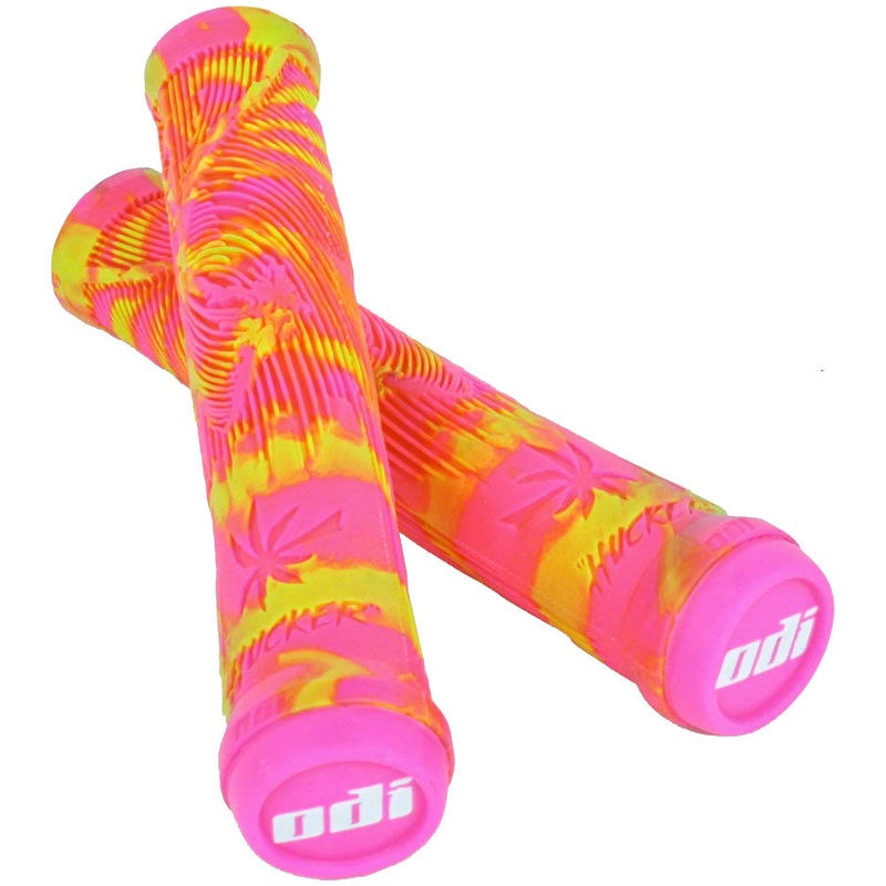 ODI Hucker Grips - Limited Edition Pink/Yellow Swirl Flangeless