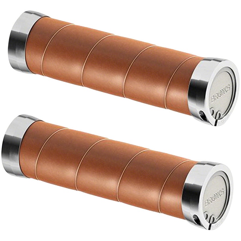 Brooks Slender Leather Grips - Honey 130/130mm