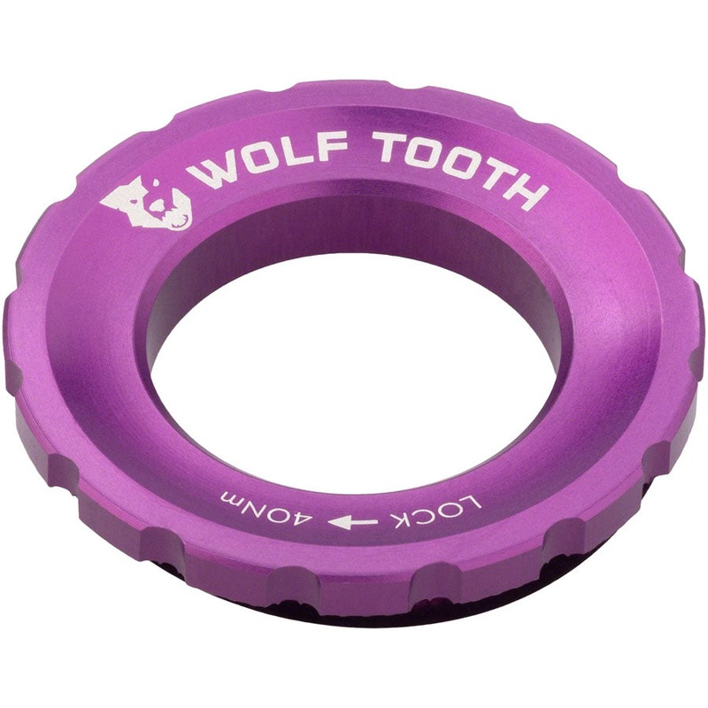 Wolf Tooth CenterLock Rotor Lockring - External Splined Ultraviolet Purple