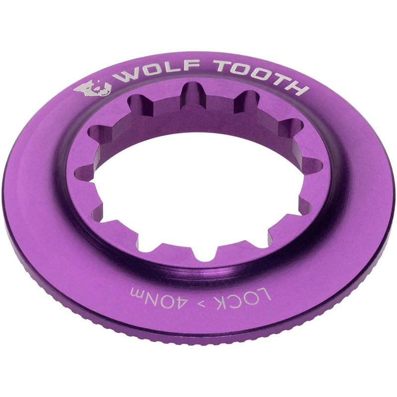 Wolf Tooth Centerlock Rotor Lockring - Internal Splined Ultraviolet Purple