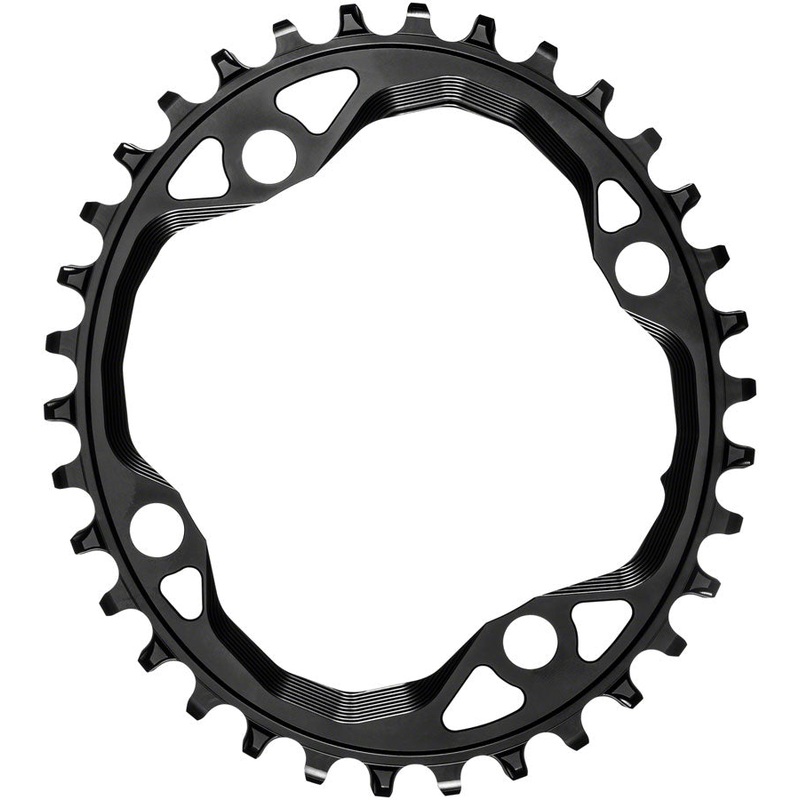 absoluteBLACK Oval 104 BCD Chainring - 34t 104 BCD 4-Bolt Narrow-Wide Black