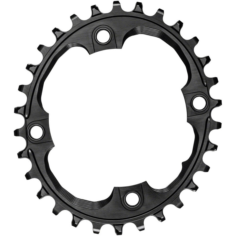 absoluteBLACK Oval 94 BCD Chainring - 30t 94 BCD 4-Bolt Narrow-Wide Black