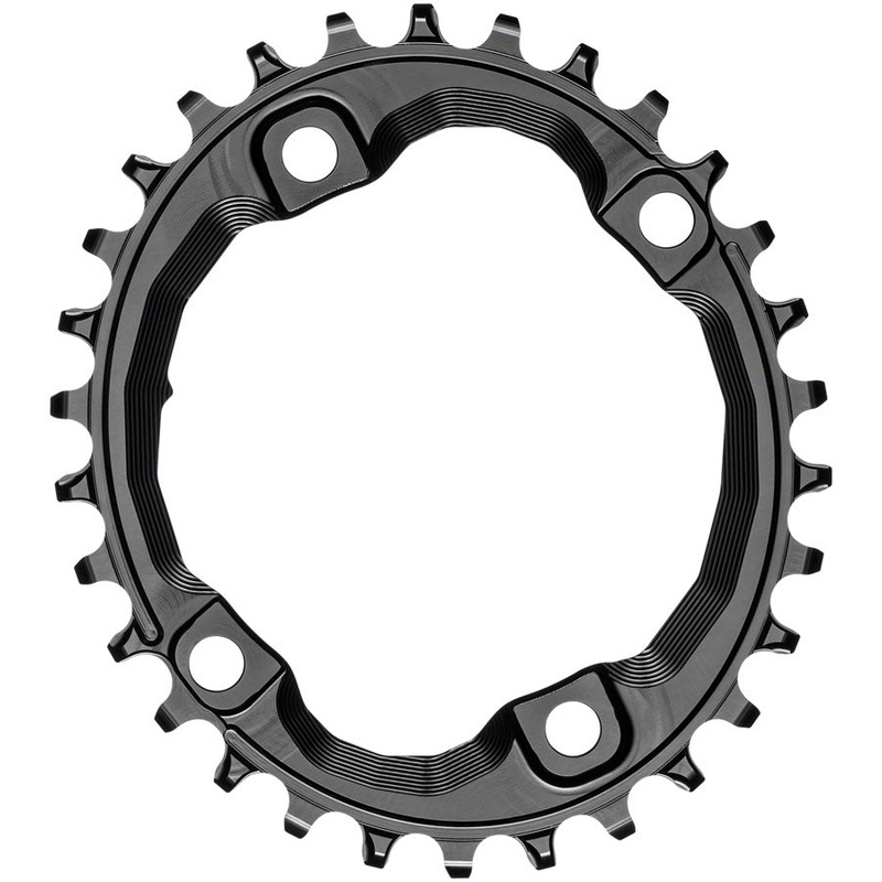 absoluteBLACK Oval 96 BCD Chainring Shimano XT M8000 - 30t 96 Shimano Asymmetric BCD 4-Bolt Narrow-Wide BLK