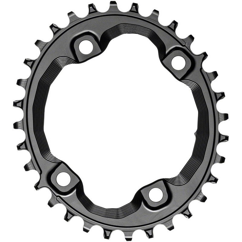 absoluteBLACK Oval 96 BCD Chainring Shimano XT M8000 - 32t 96 Shimano Asymmetric BCD 4-Bolt Narrow-Wide BLK