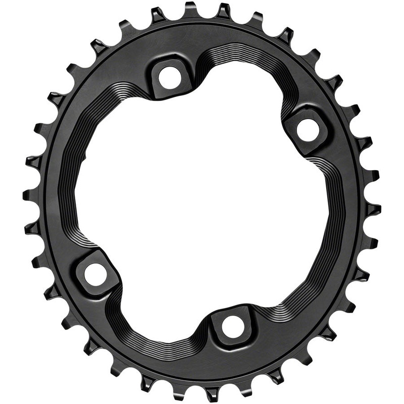 absoluteBLACK Oval 96 BCD Chainring Shimano XT M8000 - 34t 96 Shimano Asymmetric BCD 4-Bolt Narrow-Wide BLK