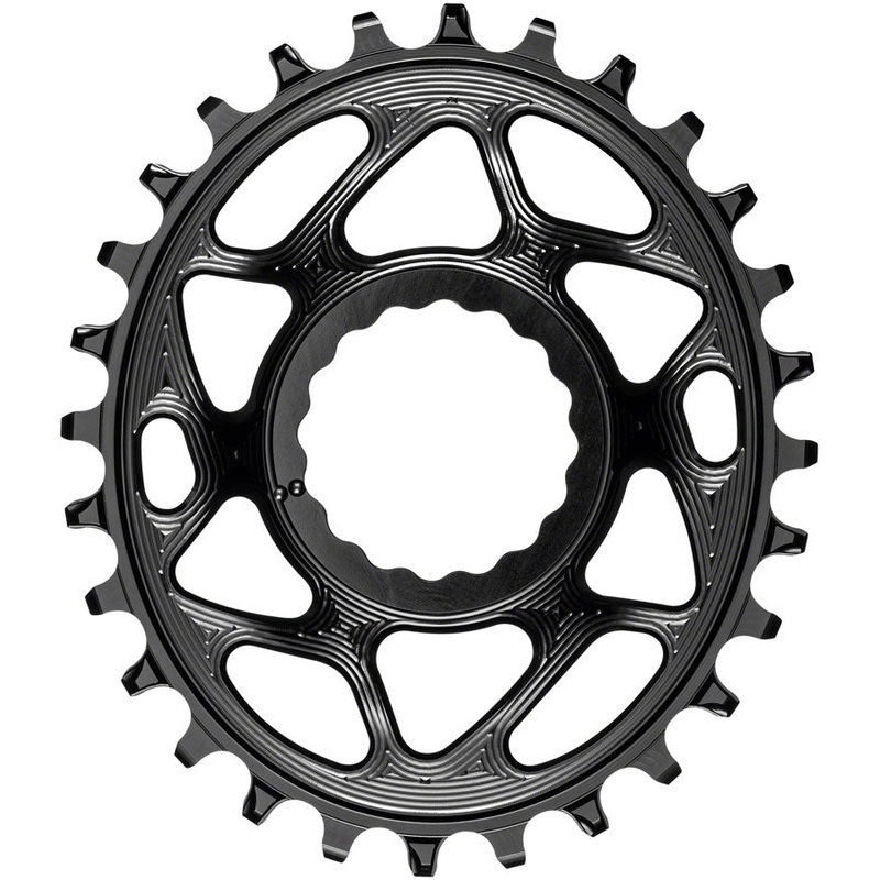 absoluteBLACK Oval Narrow-Wide Direct Mount Chainring - 28t CINCH Direct Mount 6mm Offset BLK
