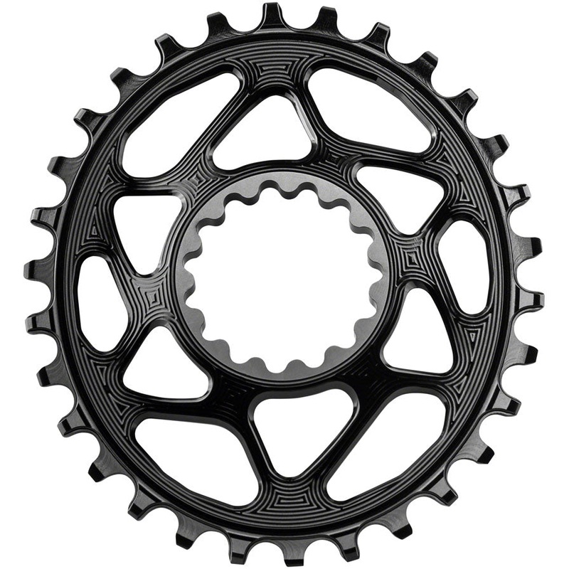absoluteBLACK Oval Narrow-Wide Direct Mount Chainring - 30t e*thirteen Direct Mount 3mm Offset BLK