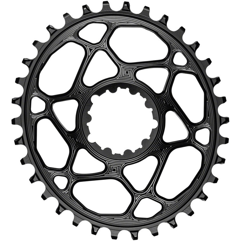 absoluteBLACK Oval Narrow-Wide Direct Mount Chainring - 34t SRAM 3-Bolt Direct Mount 6mm Offset BLK