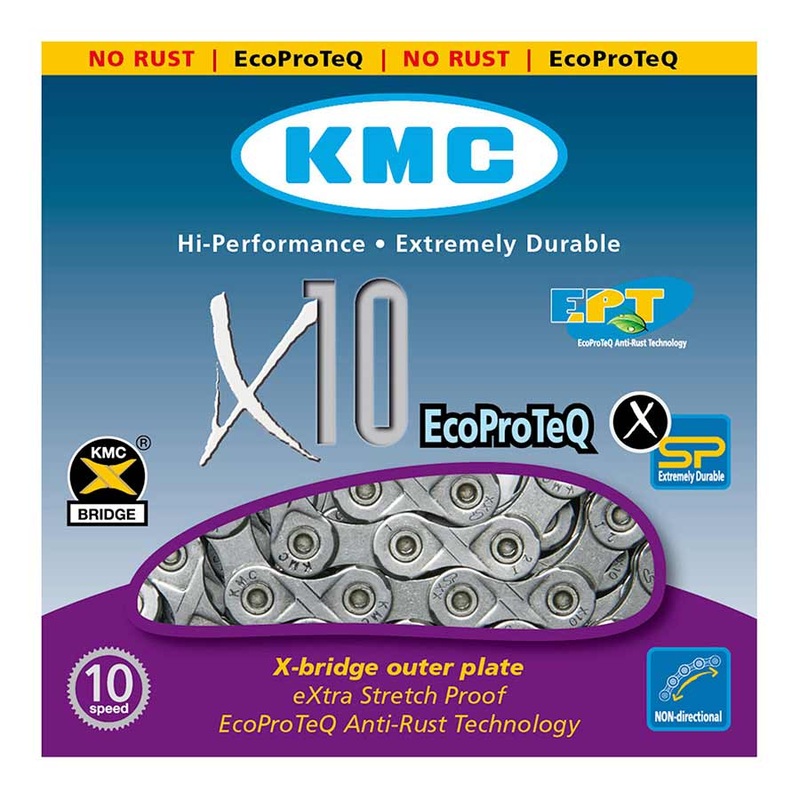 KMC X10 EPT Chain - 10-Speed 116 Links Gray