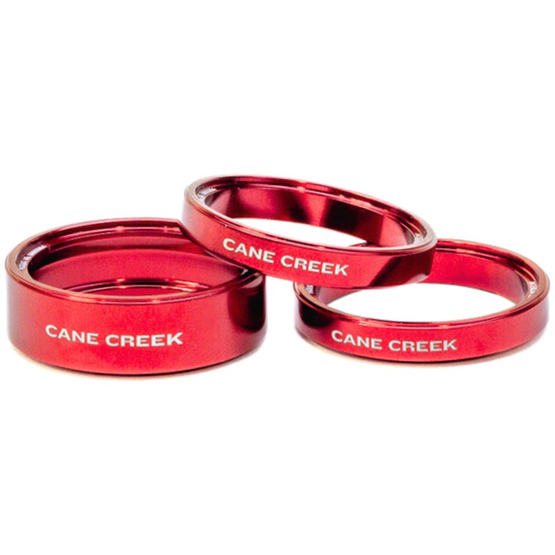 Cane Creek Interlok Chroma Studio Headset Spacer Kit - (1) 10mm (2) 5mm Red