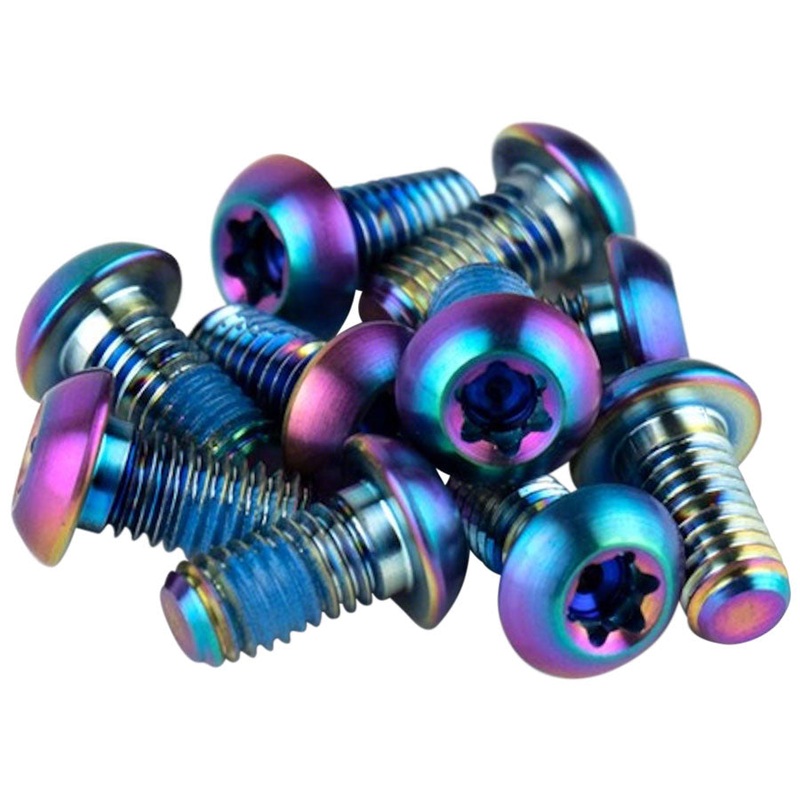 SRAM Titanium T25 Rotor Bolt Kit - Rainbow Set of 12