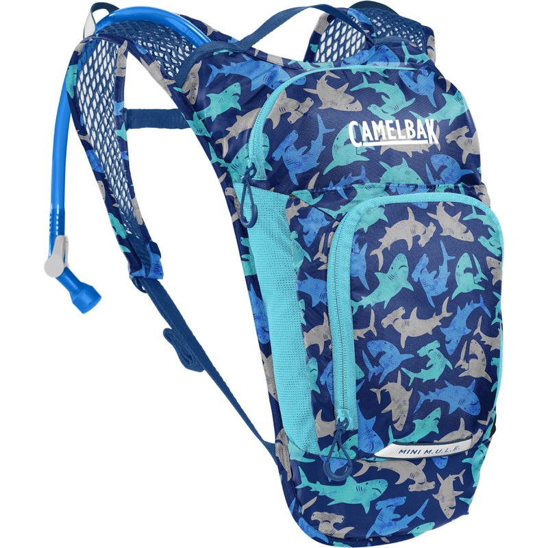 Camelbak Kids' Mini M.U.L.E. Hydration Pack 3L With 1.5L Reservoir 2024: Sharks 3L