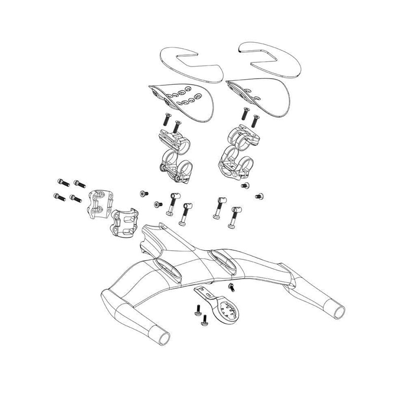Zipp Spare - Handlebar Vuka Aero C1 Clamp & Armrest Wing Right Including Bolts: