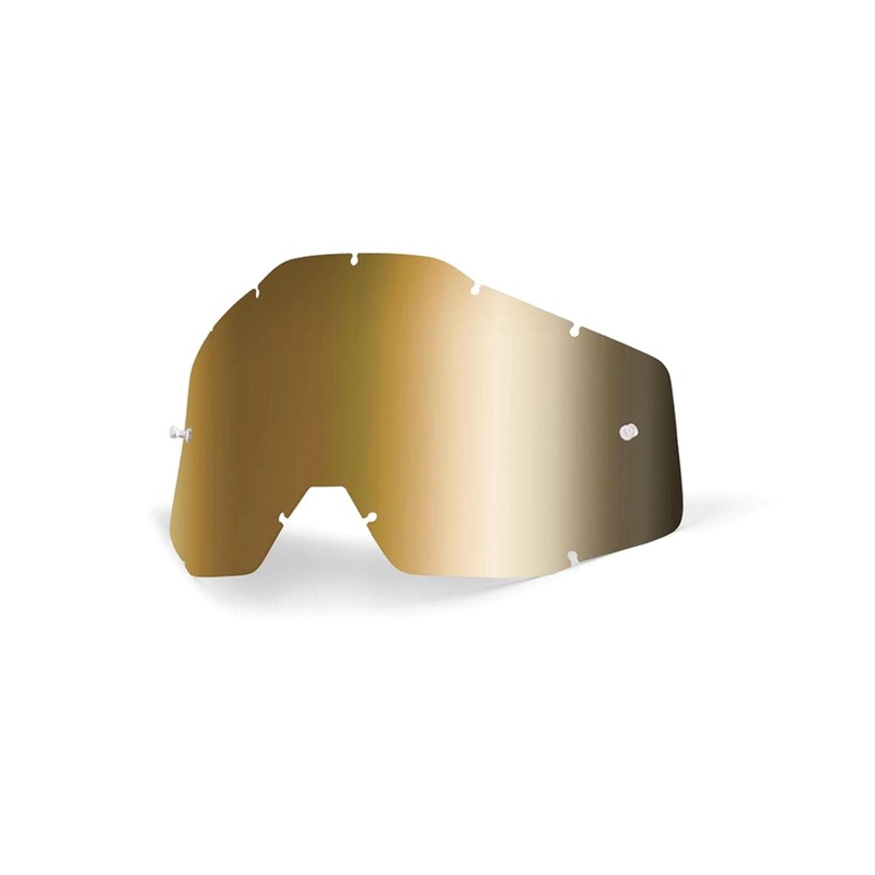 100% Accuri / Racecraft / Strata Anti-Fog Replacement Lens - Gold Mirror