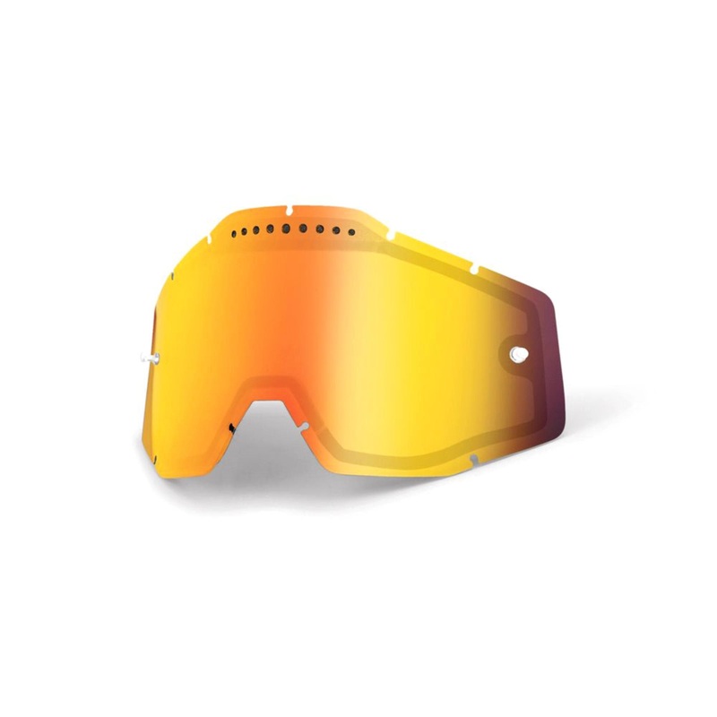 100% Accuri / Racecraft / Strata Vented Dual Pane Lens - Red Mirror