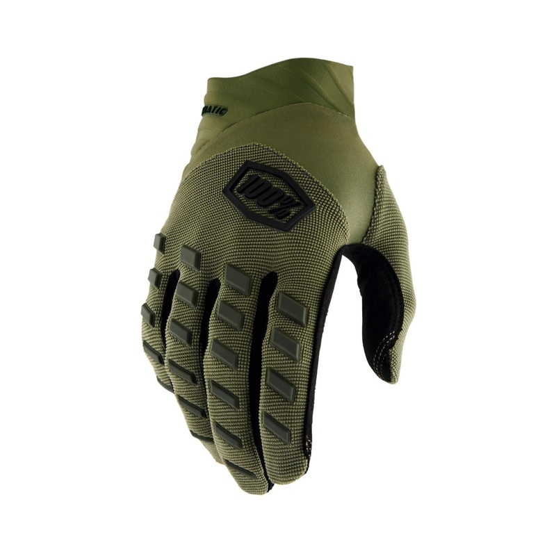 100% Airmatic Gloves Army Green L