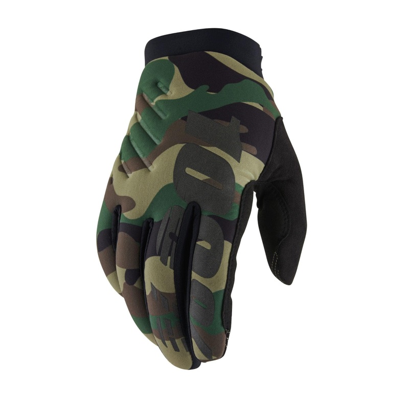 100% Brisker Cold Weather Glove - Camo / Black - XL