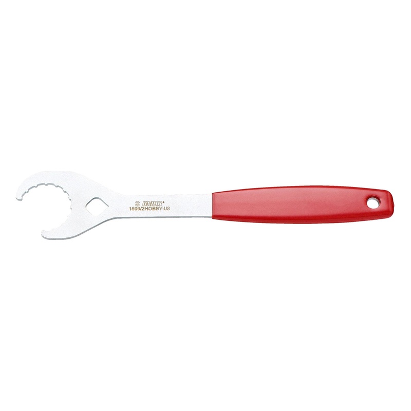 Unior Open Bottom Bracket Wrench 16 Notch: Red