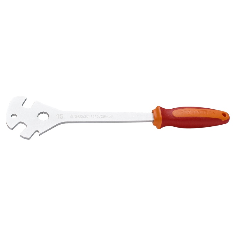 Unior Pro Pedal Wrench: Red 15Mm